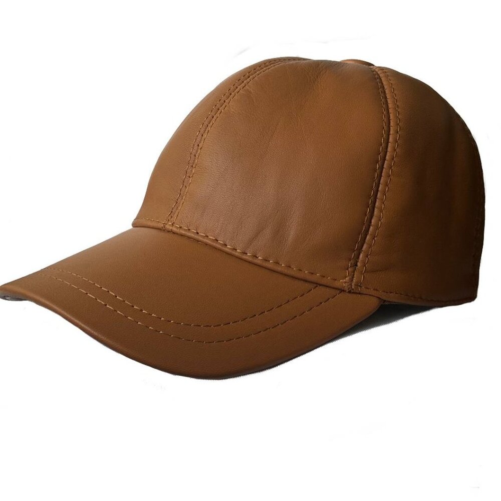 Genuine Sheepskin Leather Cap Dad Hat
